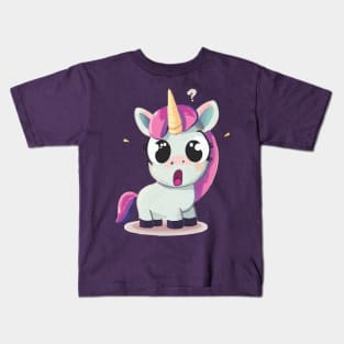 Surprised Unicorn Kids T-Shirt